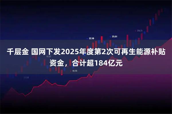 千层金 国网下发2025年度第2次可再生能源补贴资金，合计超184亿元